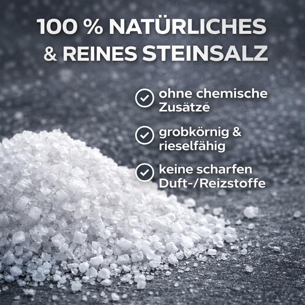 GiDeli Sel de déneigement 5 kg dans un seau - Sel de dégivrage contre la glace et la neige - Sel de déneigement pour l'hiver - Sel pour neige - Litière d'hiver efficace contre le lissage - Déneigement
