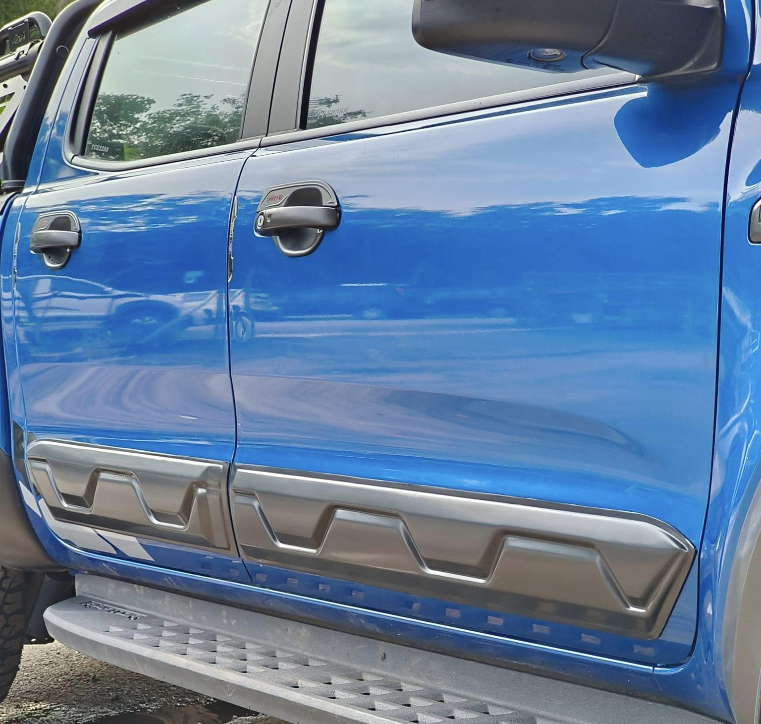 Listones de protección Laterales para carrocería de Ford Ranger 2012-2022, Ranger Doble Cabina T6 T7 T8 Wildtrak Raptor XL XLT Limited Platinum MK2 MK3, Juego de 4 Unidades