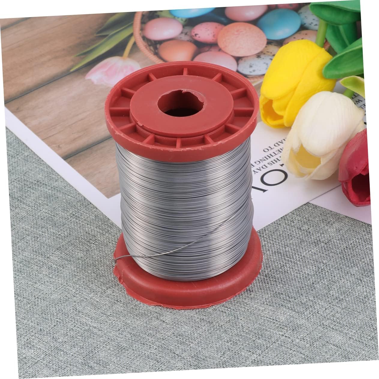 POPETPOP Stainless Steel Wire for Beehive Frames 0.5mm 500g Beekeeping Tool Random Color