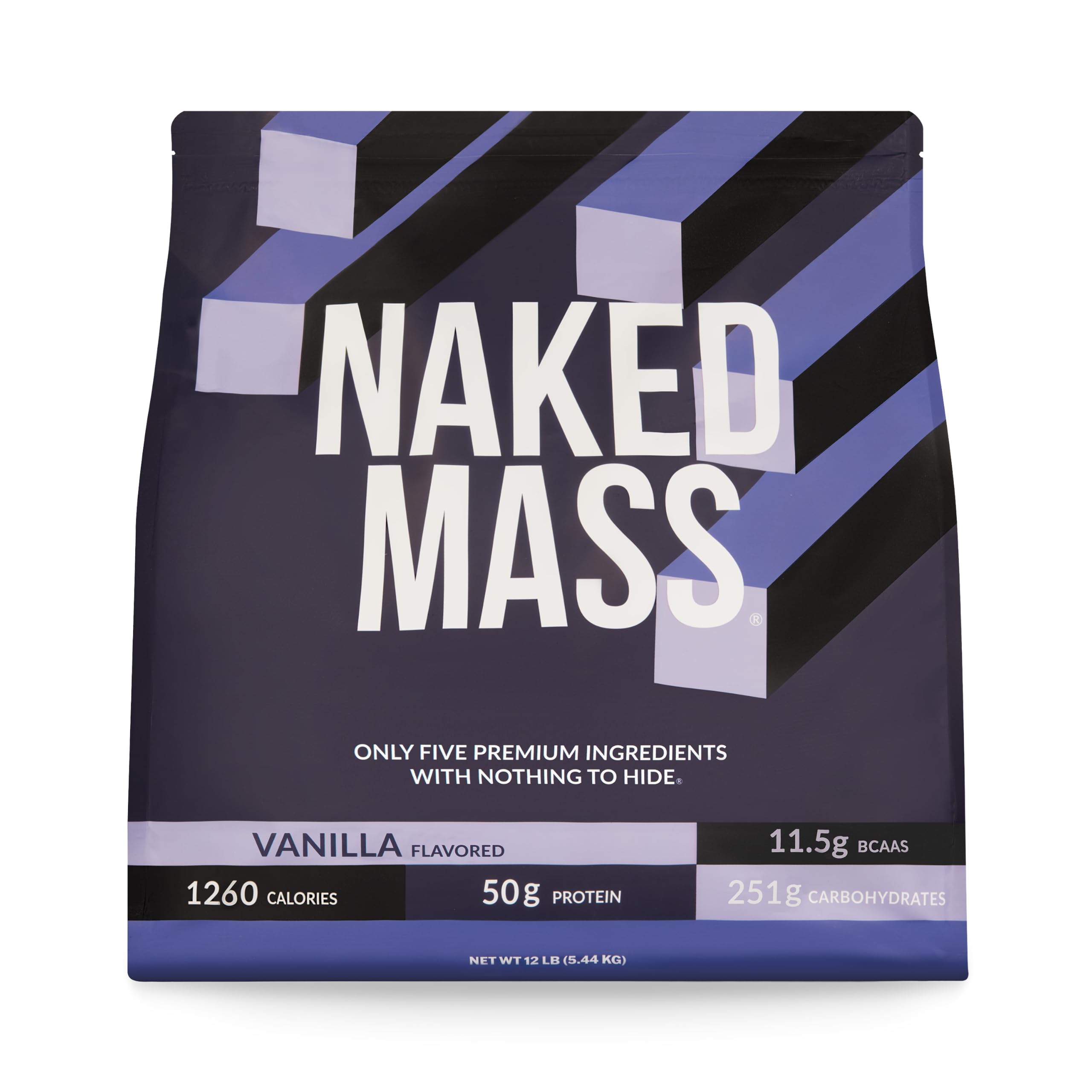 NAKED Mass - Natural Weight Gainer Protein Powder - 8 LB Bulk, NSF Certified, GMO Free, Gluten Free & Soy Free. No Artificial Ingredients - 1,250 Calories per Serving — Amazon image 16