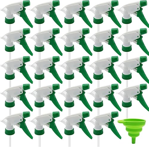 EBaokuup 24 boquillas de repuesto para pulverizador de gatillo, boquilla de botella de niebla de corriente, boquilla de repuesto superior y 1 embudo