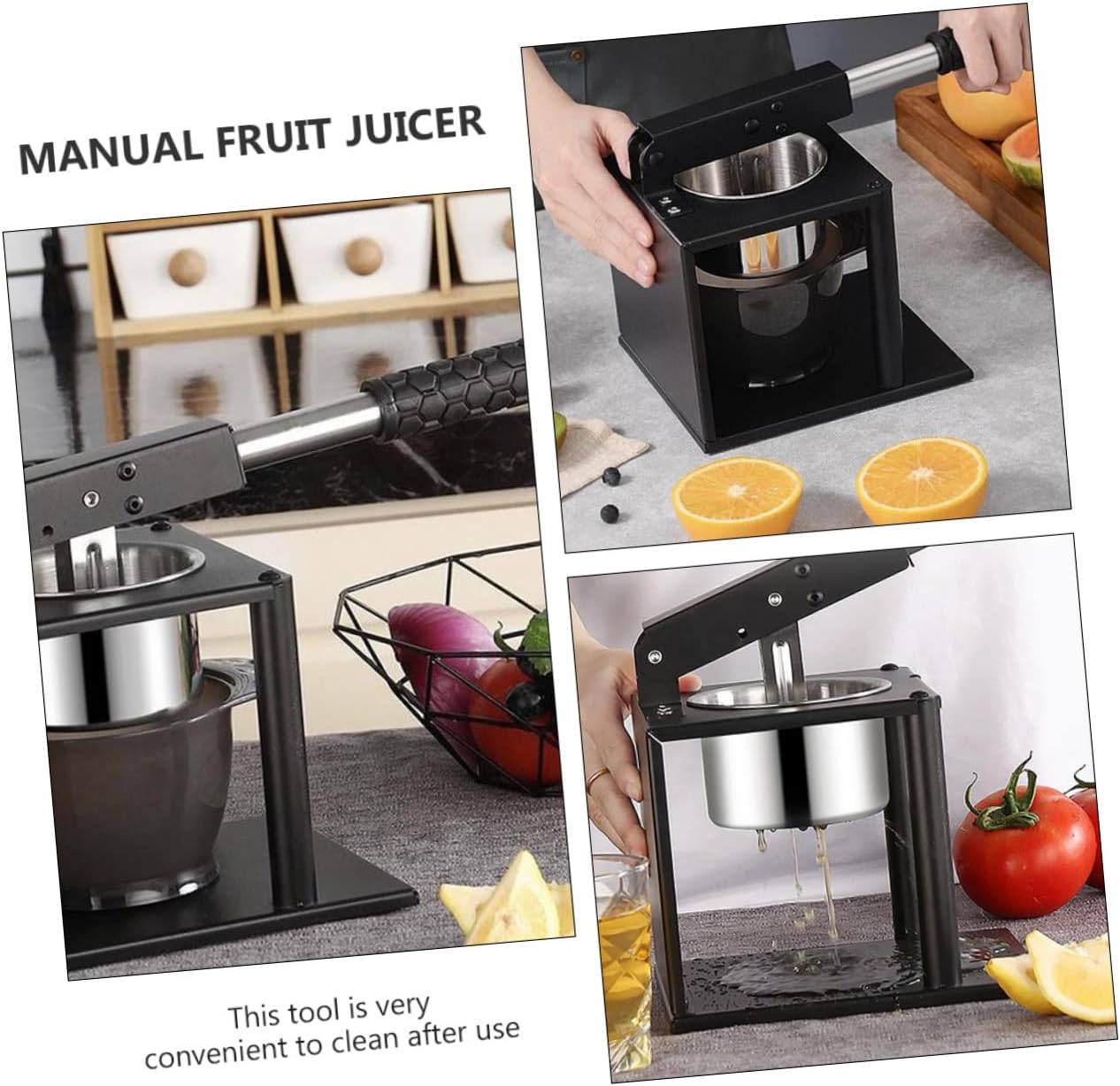 Manual Fruit Squeezer Hand Press Citrus Juicer for Oranges Lemons Pomegranates Easy to Use Sturdy Fruit Juicer for Home and Market Safe Practical Handheld Juice Extractor