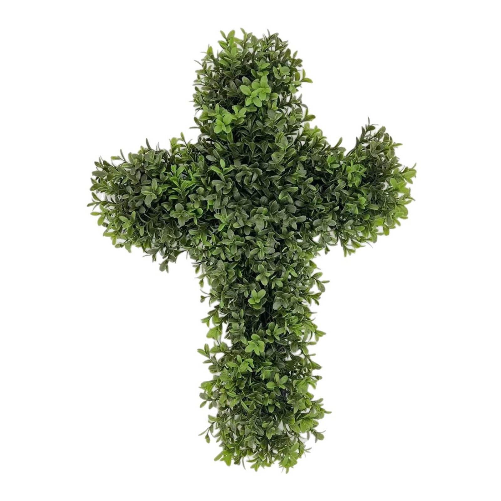 Crosses Shape Artificial Plant Wreath Hanging Decors Realistic Texture Without Maintenance Needed for Home and Party Environments Realistic Crosses Wreath Artificial Plant Wall Hanging Decors
