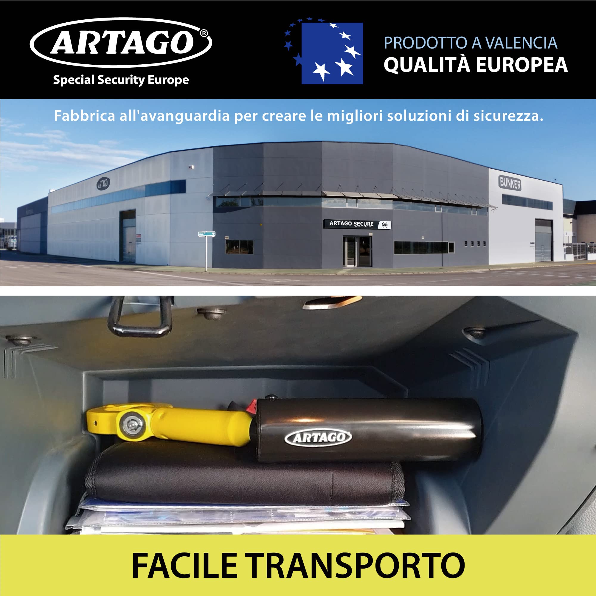 ARTAGO 862A/B Antifurto Auto Freno Mano Leva Cambio Regolazione Filettatura più Adattabile