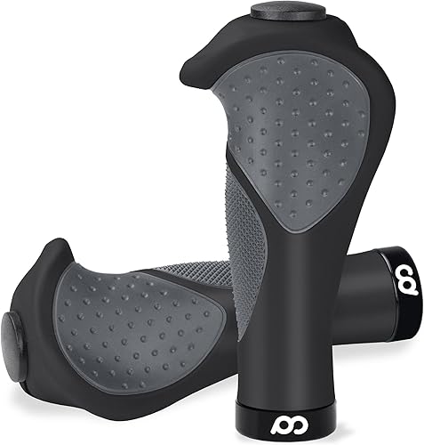 Puños de manillar de bicicleta de montaña CyclingDeal - Empuñaduras ergonómicas antideslizantes para MTB - Empuñaduras de manillar de goma suave
