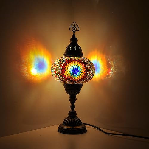 10 Variation Mosland Home Turkish Lamp Mosaic Table Lamps  Turkish Moroccan Lamp with Bronze Base  Handmade Tiffany Night Lamp  Mosaic Glass Bedside