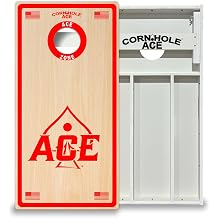CornholeAce ACE Zone All Weather Pro Cornhole Board Set, Waterproof 4x2 Regulation Size, Made in USA, Triple Wide Legs, 3/4" PVC, Official Pro Tournament Boards, Rain Proof & Outdoor-Ready 2 Boards