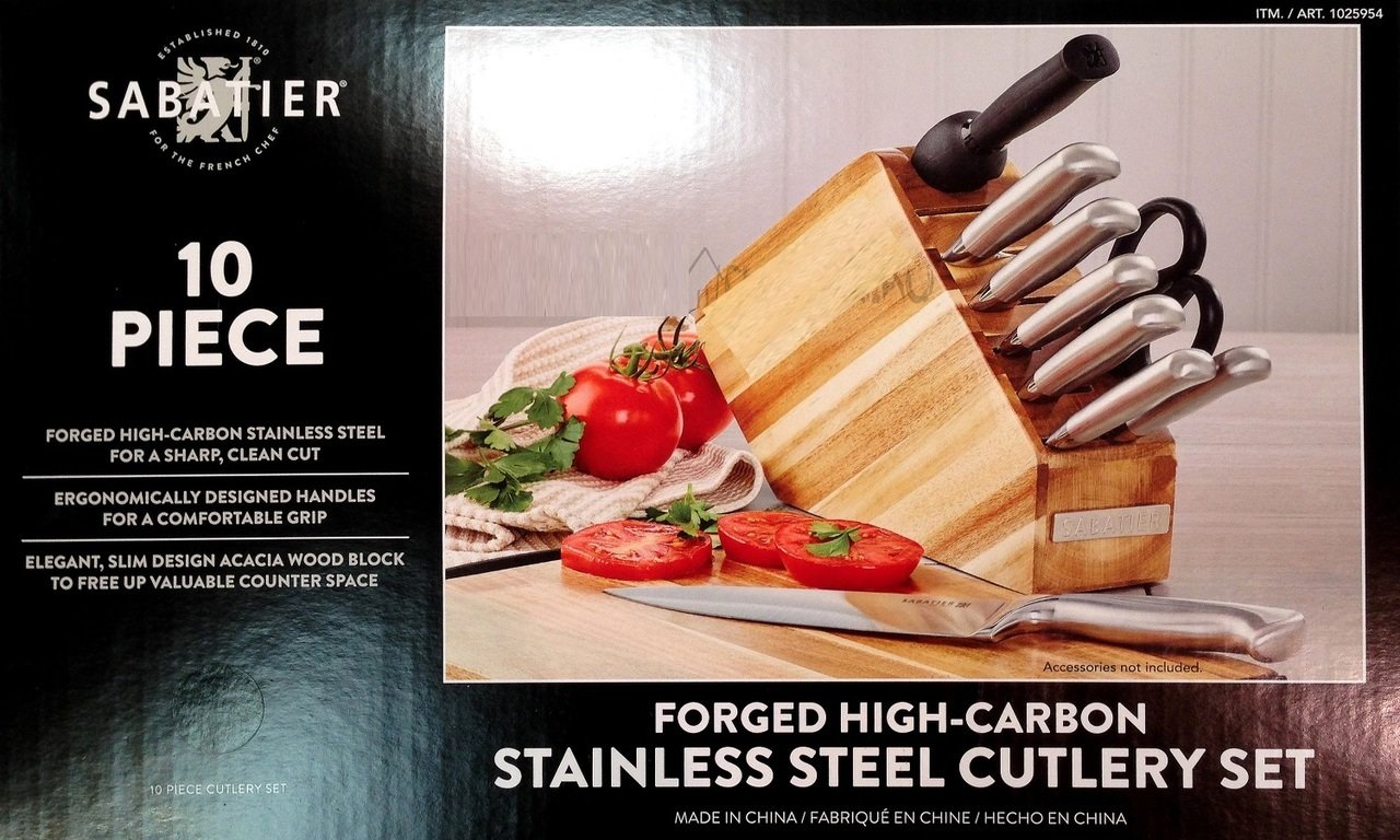 Sabatier10PC Stainless Steel Cutlery â€“ Block Set