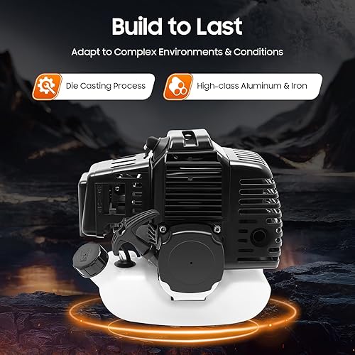 Miniatura 4 de Motor de arranque de motor de 2 tiempos de 49CC + depósito de combustible para bicicleta, ATV, scooter, color negro