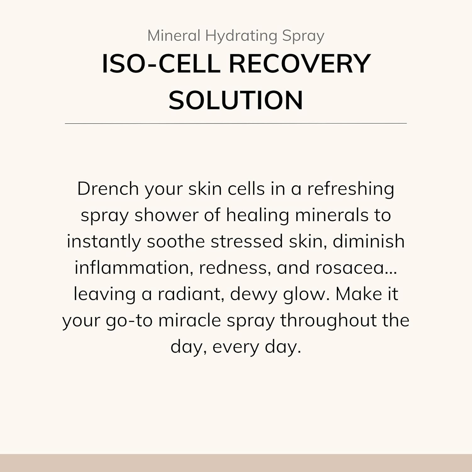 Le Mieux Iso-Cell Recovery Solution Facial Toner - Soothing Face Mist, Hydrating Amino Acid & Mineral Spray to Help Calm Post-Treatment Skin, No Parabens or Sulfates (6 oz / 180 ml)