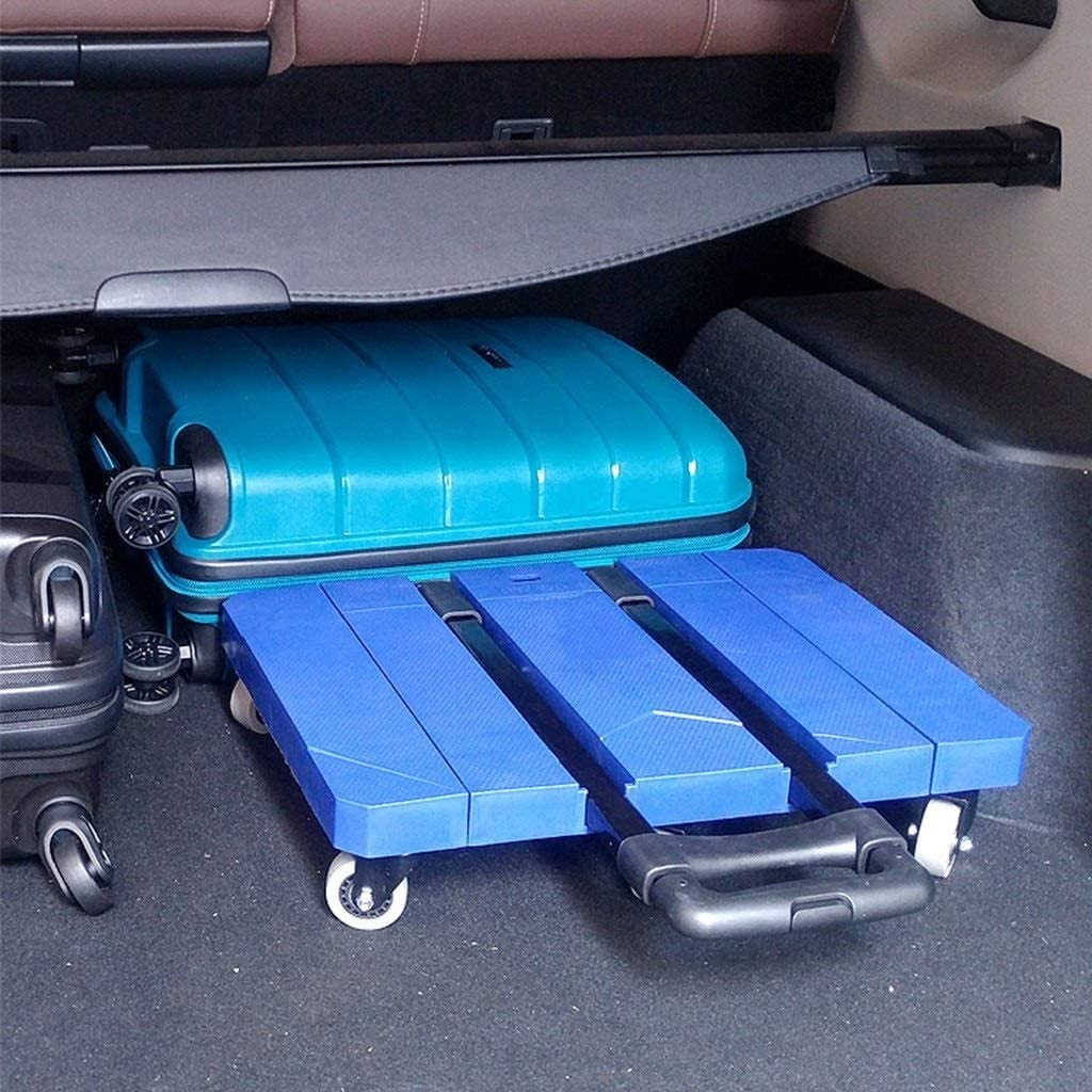 Carrello per carrelli elevatori Carrello per Auto da Viaggio Pieghevole Nero Carrello Portatile da Viaggio con Carrello per la Spesa a pianale