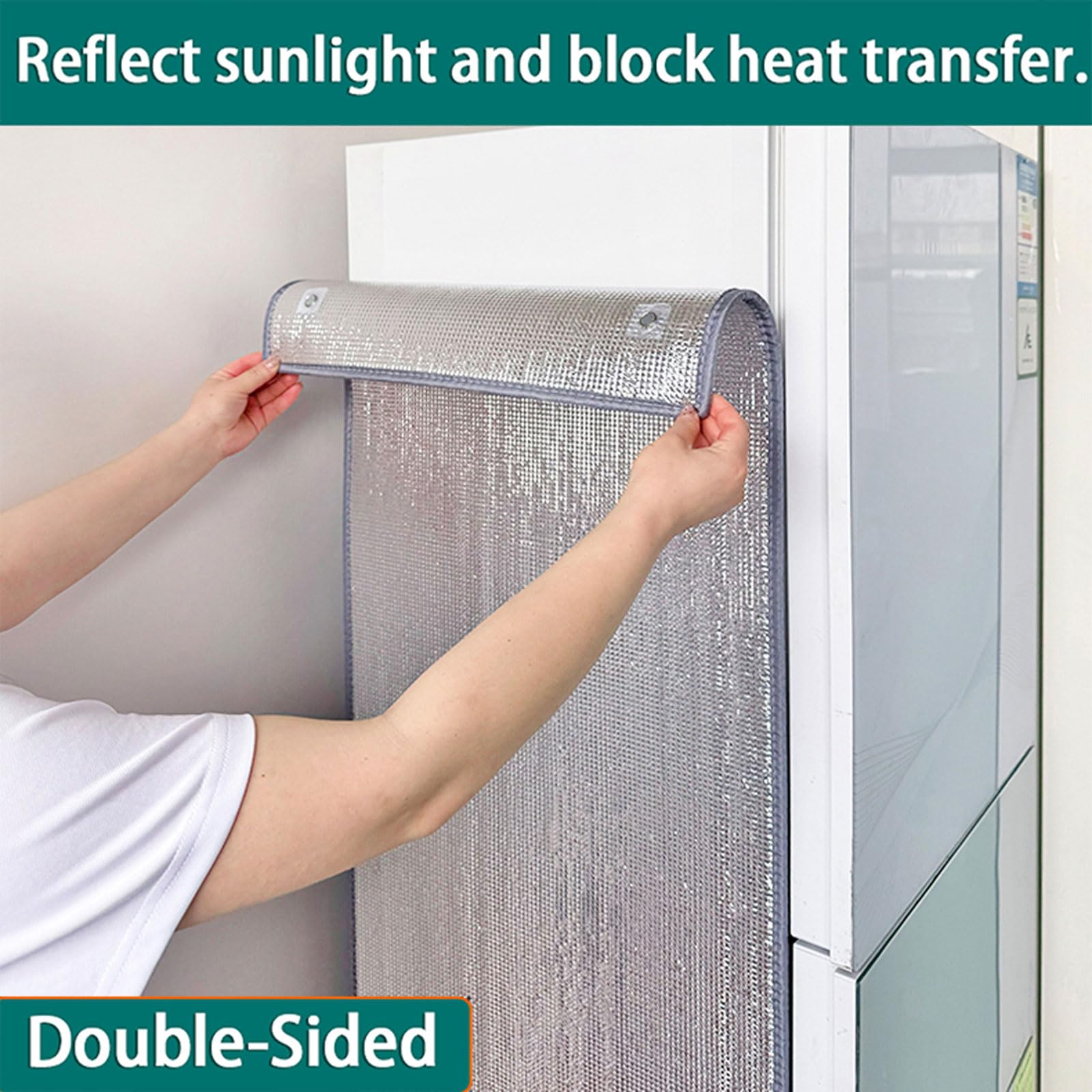 Sonnenschutz for den Kühlschrank,Isolierdecke for Gefrierschrank und Kühlraum,universeller energiesparender Sonnenschutz for den Gefrierschrank,Aluminiumfolie,isolierender Schatten