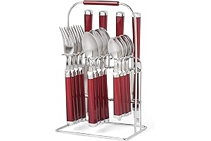 Cambridge Temptation Red 16-Piece Flatware Set With Caddy
