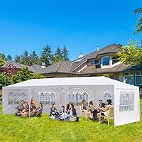 Vista 1 de Tienda de campaña portátil instantánea de 10 x 30 pies, tienda de campaña grande para fiestas con 5 paredes laterales para patio, exteriores, bodas