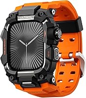 Vista 19 de ULTIMAL - Funda resistente con correa para Apple Watch 49mm, compatible con Apple Watch Ultra 3/2/1, cubierta protectora a prueba de golpes de grado