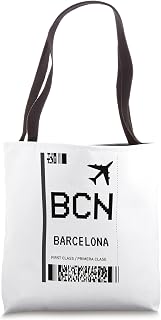 Barcelona vacation flight ticket Barcelona Tote Bag