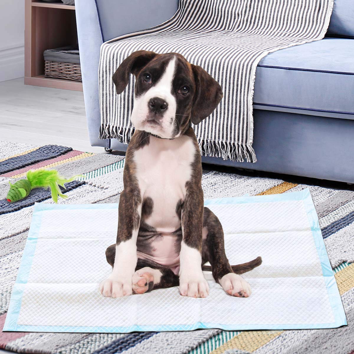 COSTWAY Lot de 150 Tapis Éducateurs pour Chiot, Alaise pour Chien Jetable à 5 Couches, Tapis Hygiénique Absorbant de 60 x 90 CM, Super Absorbants Apprentissage de la Propreté pour Animaux