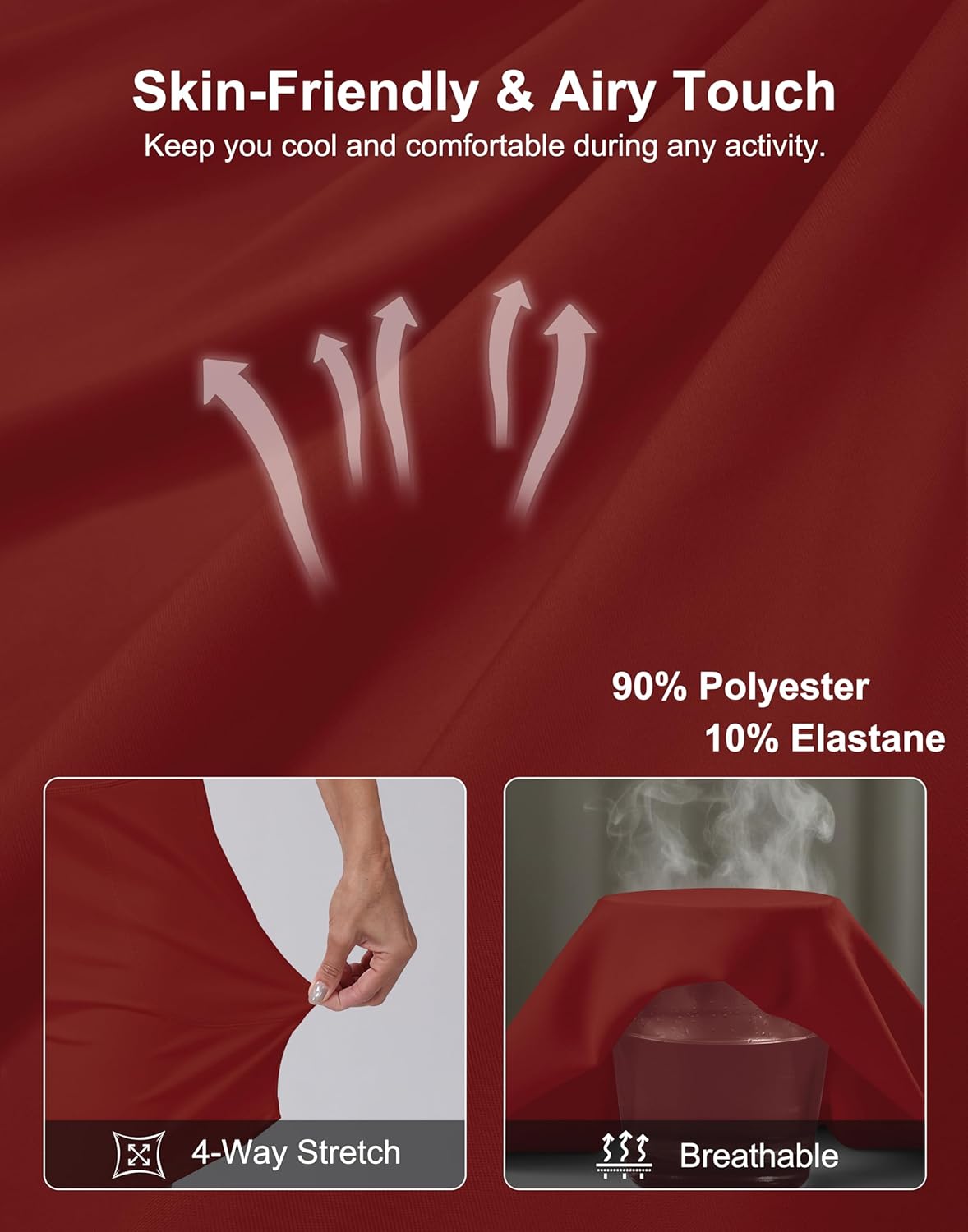 Women's 6" High Waisted Quick Dry Athletic Shorts Stretchy Bermuda Shorts for Running Workouts Casual Wear - Image 4