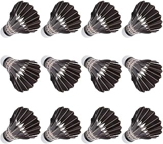 HUI JIN Bolas de plumas de ganso avanzadas para interiores y exteriores, color negro, 12 unidades