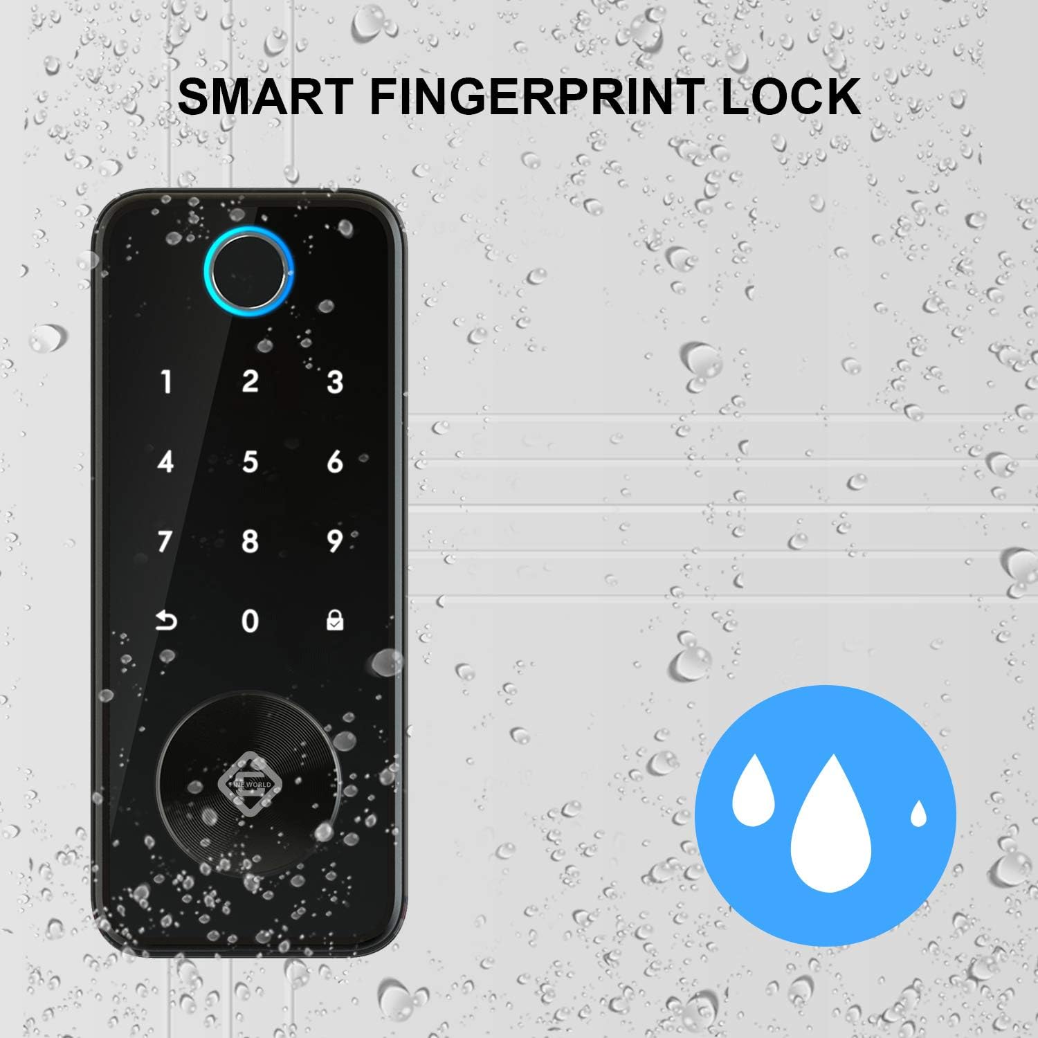 PINEWORLD Q106 Smart Door Lock with IP65 waterproof rating