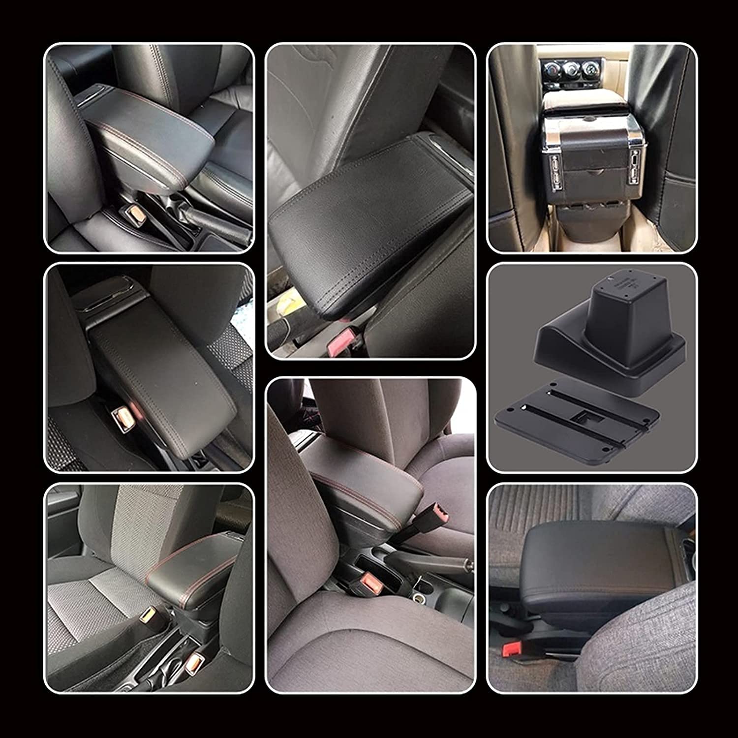 para Toyota para Verso Reposabrazos Central Giratoria Caja De Almacenamiento De Contenido De La Tienda con Portavasos Cenicero Reposabrazos De Coche Accesorios