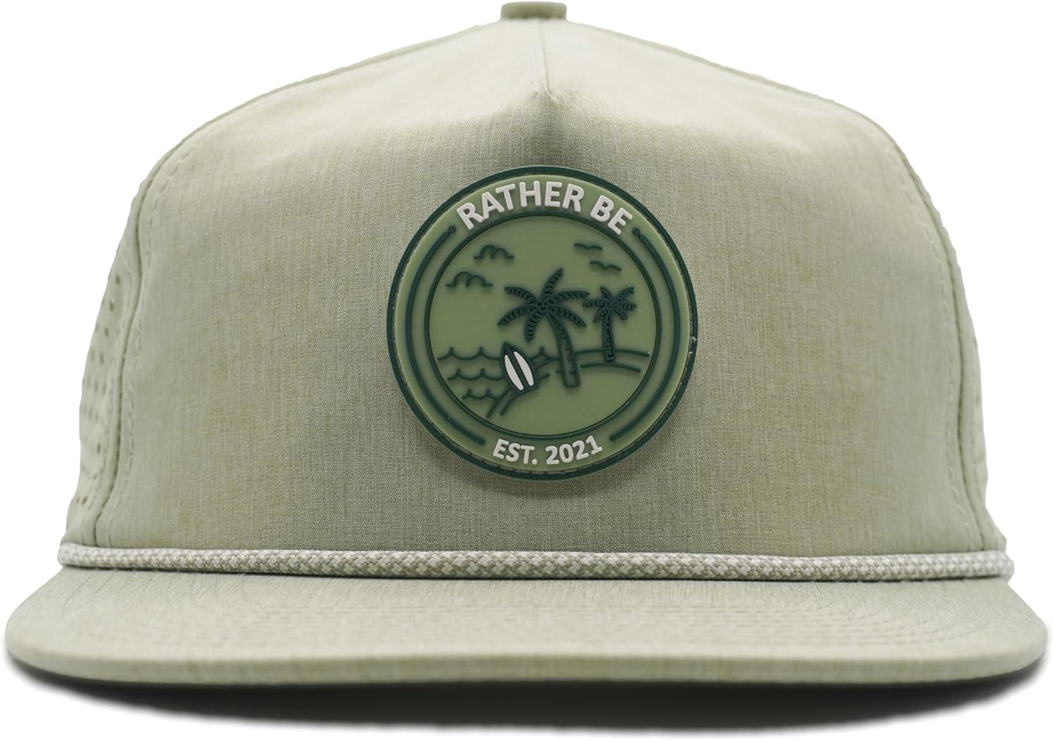 On Vacation Flip-strucutred Rope Green Snapback Hats, Water-Resistant Baseball Caps for Men & Women, Golf, Running, or Workout Hat