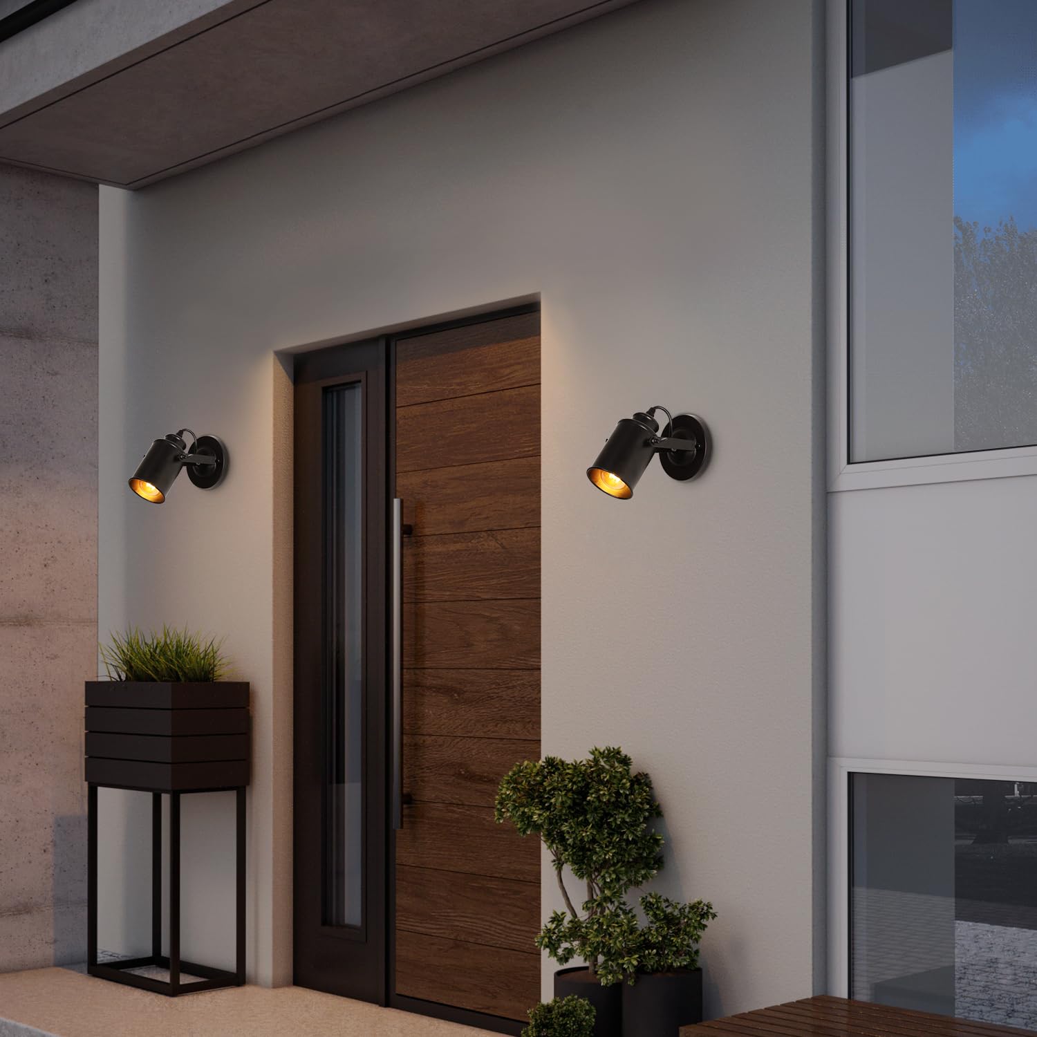 Comely Applique Murale Interieure, Réglable Spot LED Lampe Murale Rétro Industrielle E27, Luminaire Mural Interieur en Métal pour Salon Chambre Restaurant Cuisine, Noir | Industrielle E27 Luminaire Mural Interieur en Métal pour Salon Chambre
