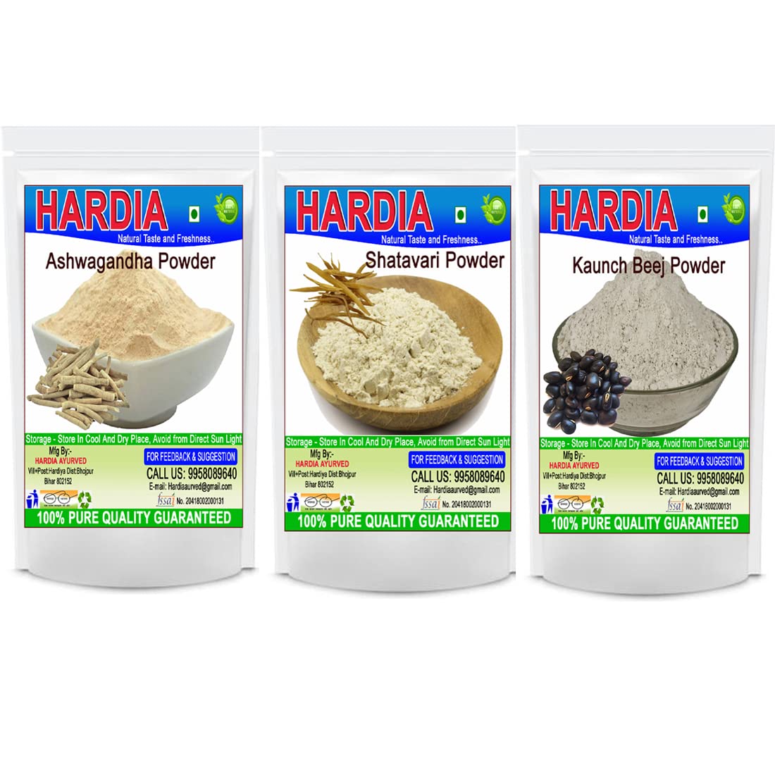 Ashwagandha shatavari kaunch beej Churna powder 300gm combo pack