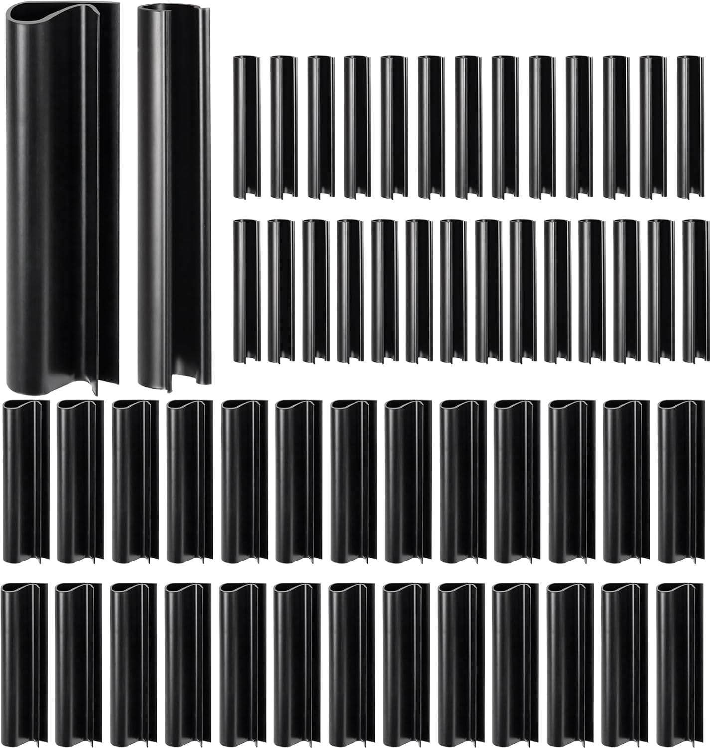 60PCS Pool Cover Clips, Pool Cover Clips for Above Ground Pools, 2 Shapes Combination PoolClips for PoolCover, Plastic Clamps for PoolCover - Above Ground Pool with Metal Railing Cover Fasteners