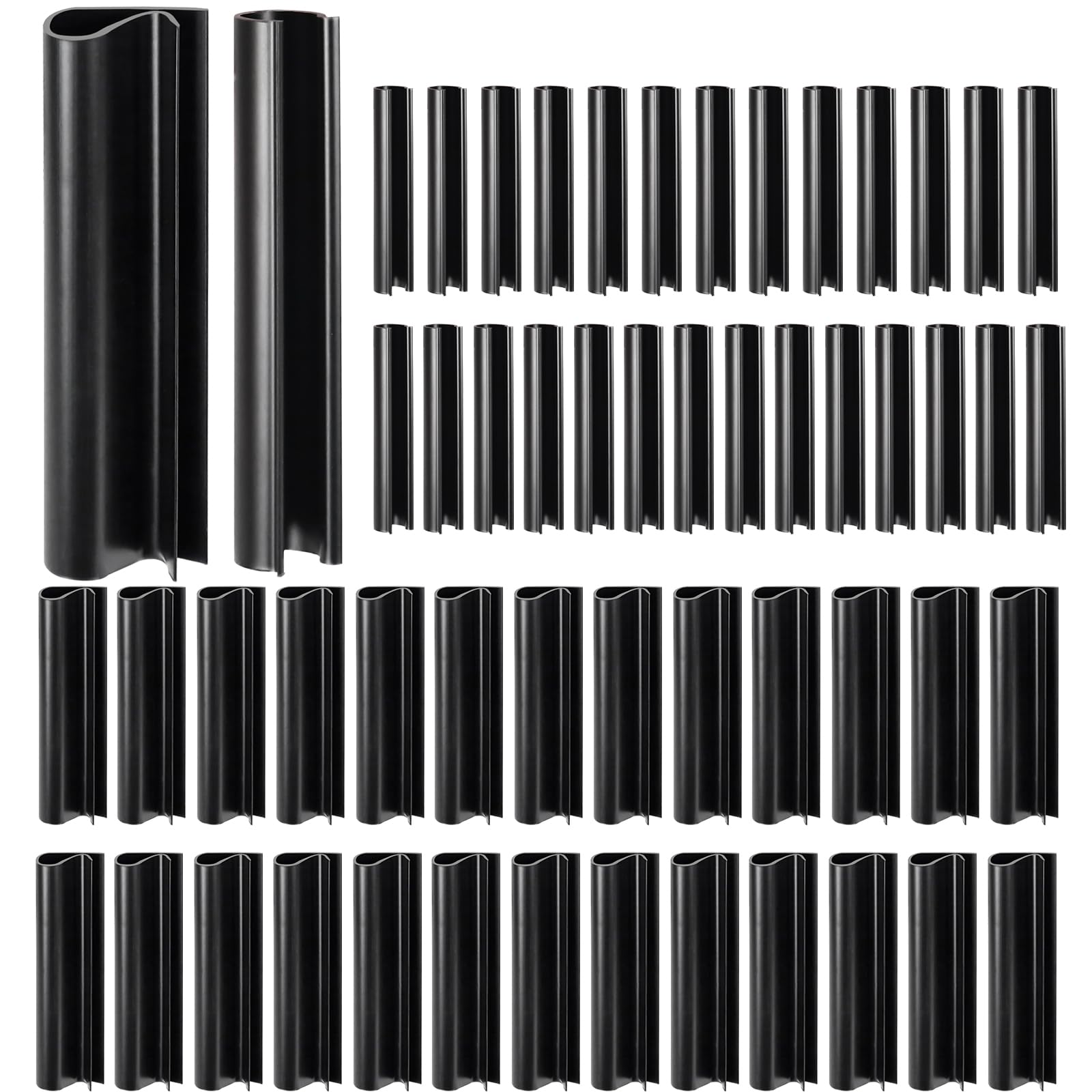Clips de couverture de piscine hiver : lot de 30 fixations noires de 11,9 cm