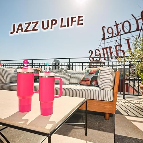 Miniatura 79 de Stanley Cup - Juego de accesorios que incluye 6 tapones de silicona a prueba de derrames, 2 tapas de popote para popotes de 0.39 a 0.39 pulgadas, 1