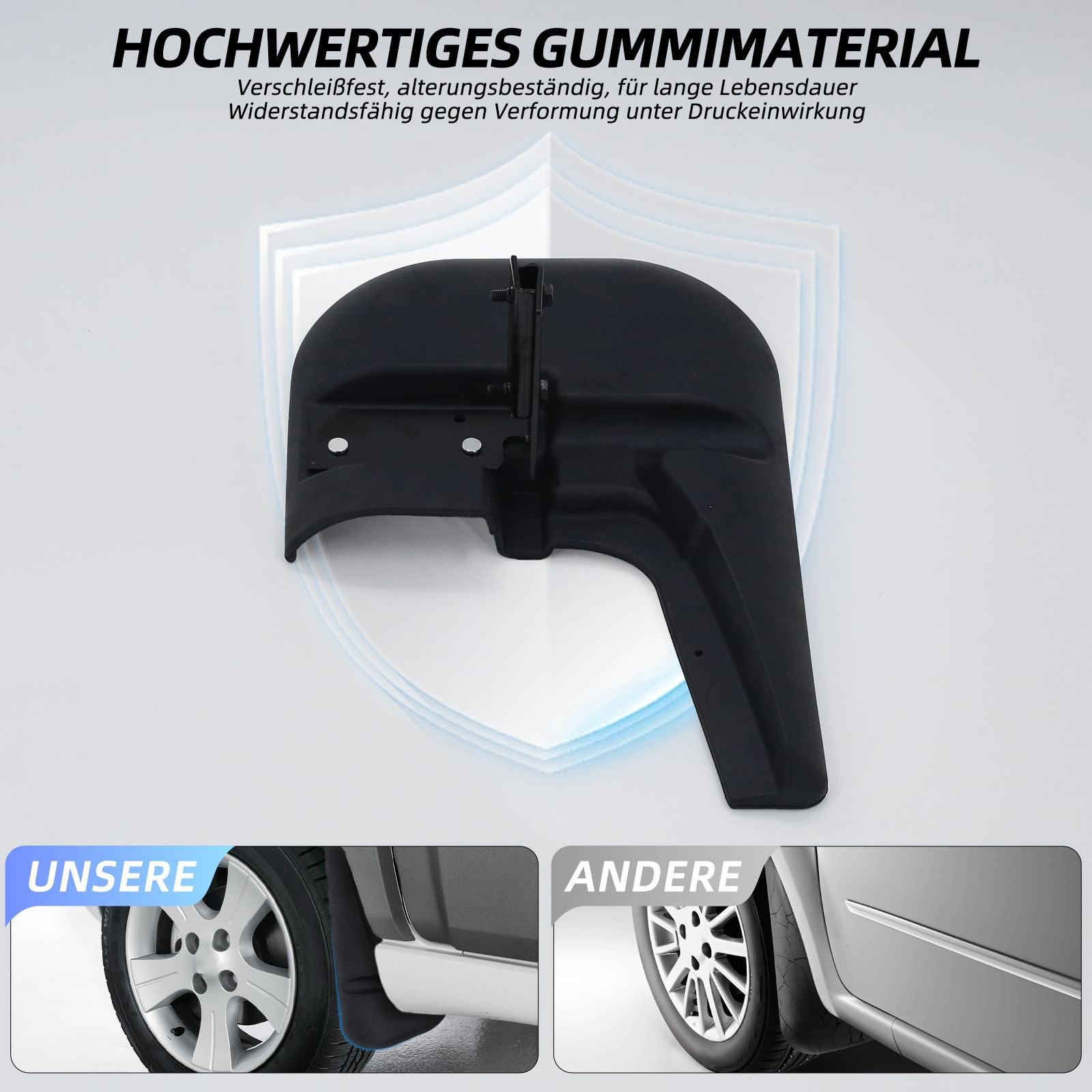 Schmutzfänger vorne, hochwertiger Gummi, Teilenummer 50901517, Schutz vor Schlamm und Sandspritzern (2er-Pack) Passend für FIAT Ducato, Peugeot Boxer, Citroën Jumper/Relay ab Baujahr 2006