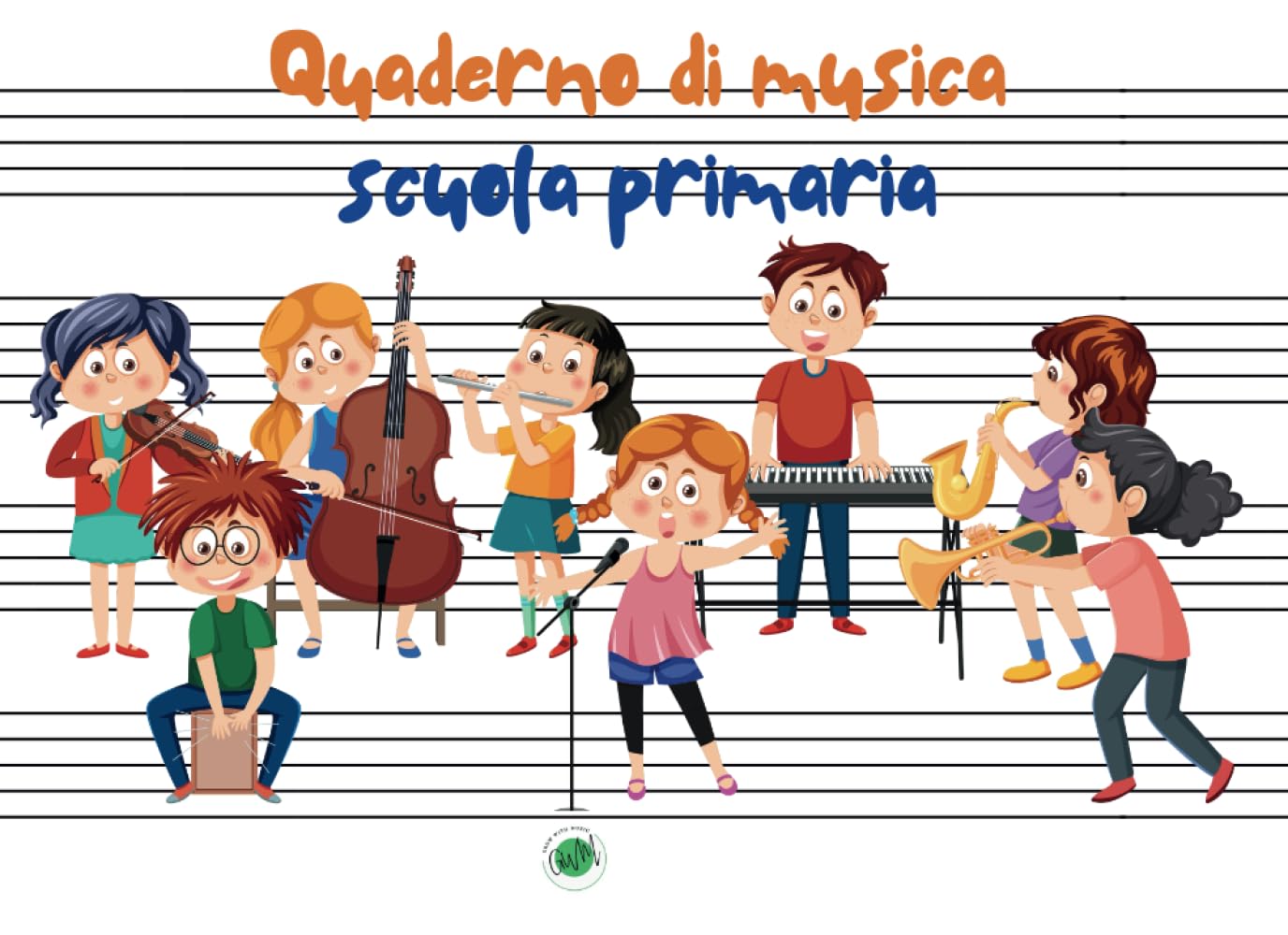 Cahier de musique enfant pour apprendre à lire et écrire les notes