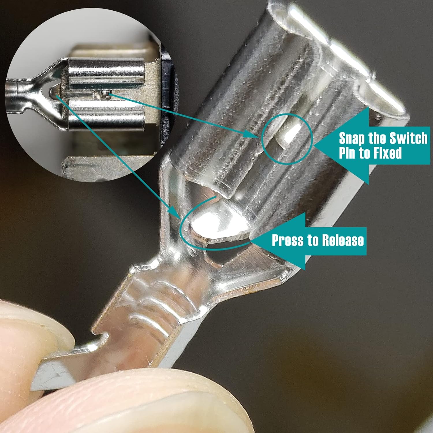 Rocker Switch Plug Connect Housing Organize Box Socket ARB Carling with 6.3mm 14-16AWG Silver Female Spade Terminal Connector (6 Sets)
