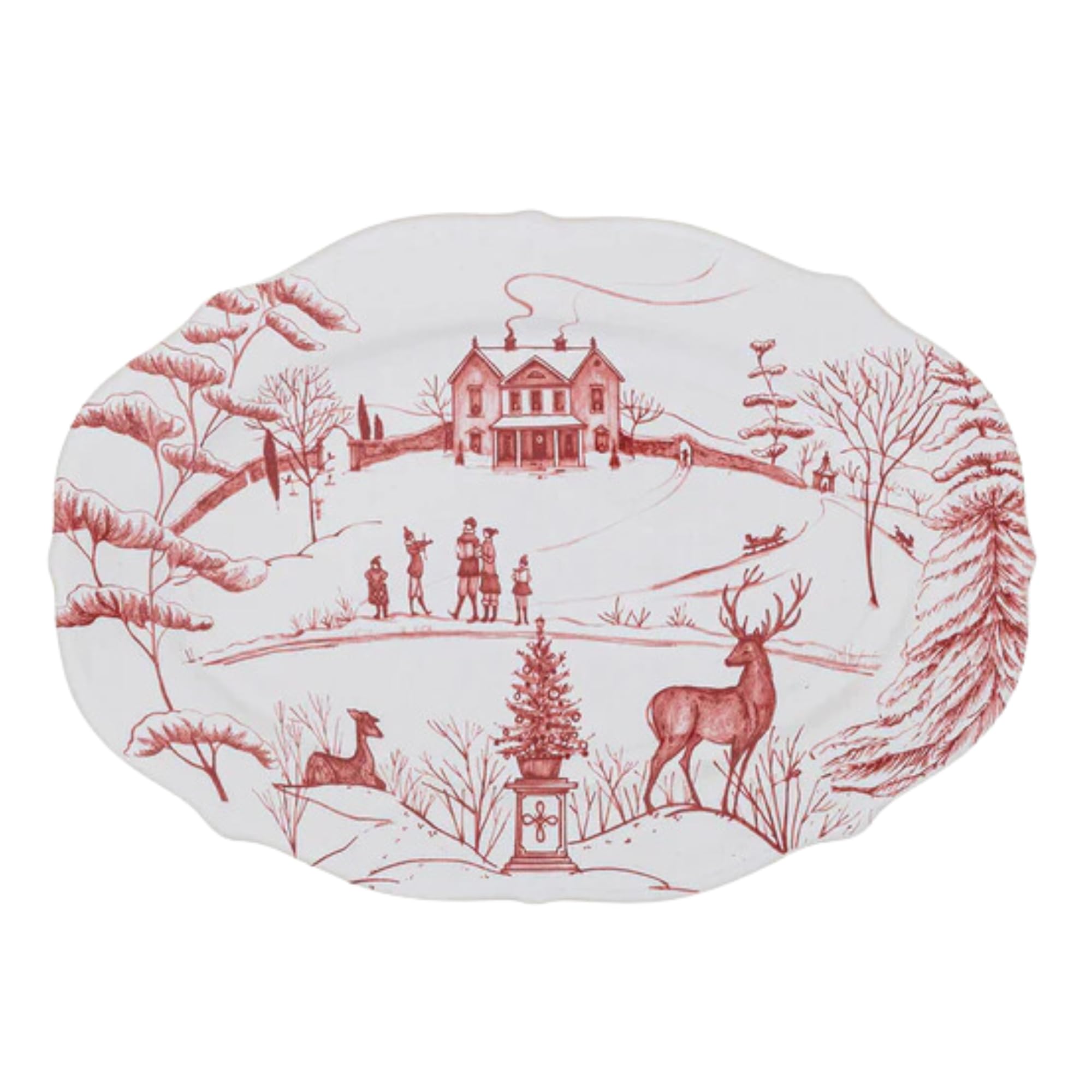 JuliskaCountry Estate Winter Frolic Ruby 8" Tray