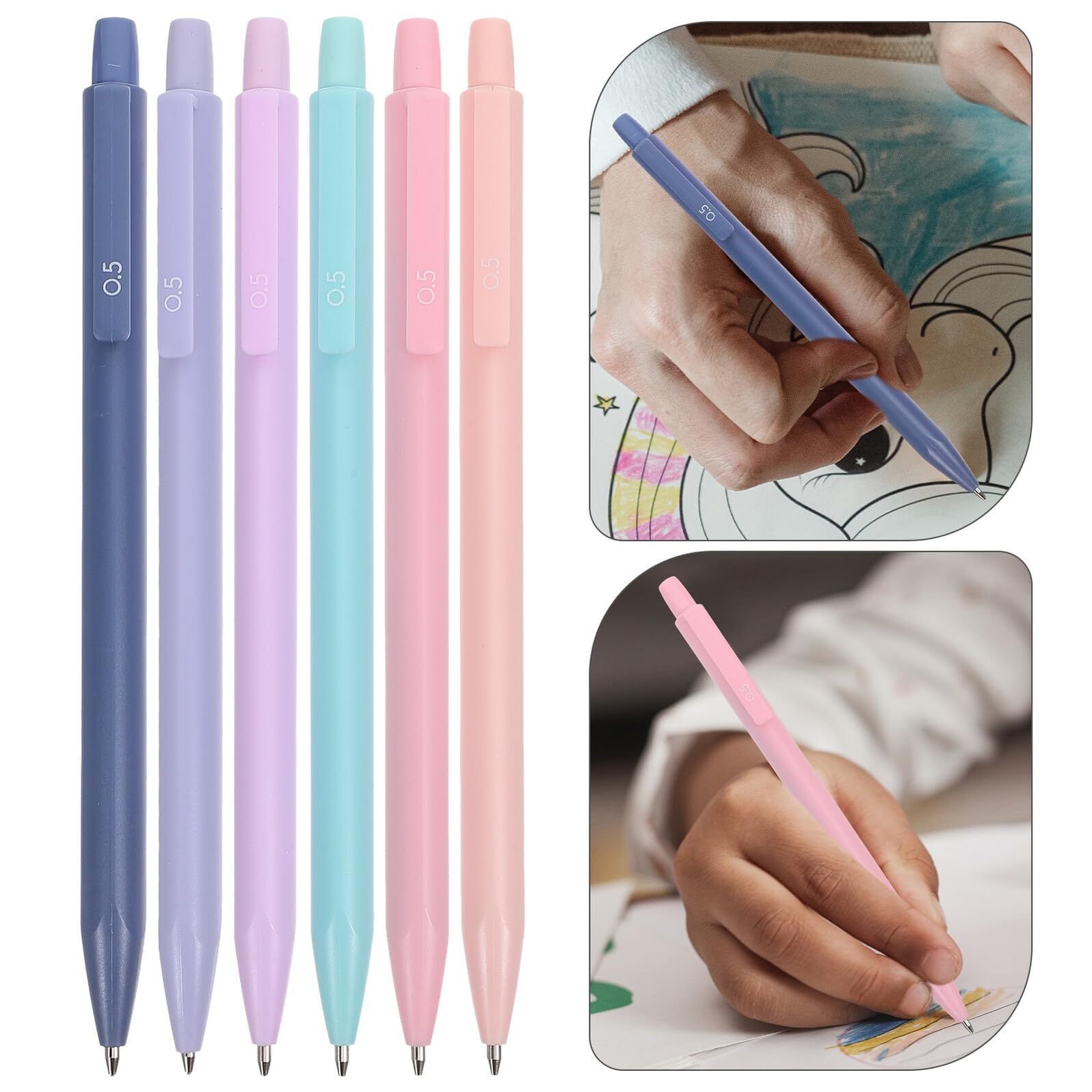 DOITOOL 90 Pezzi Matite Automatiche Colorate per Scrittura e Portamine Triangolari per Studenti e Ufficio Materiali Resistenti e Ricaricabili e Antirottura