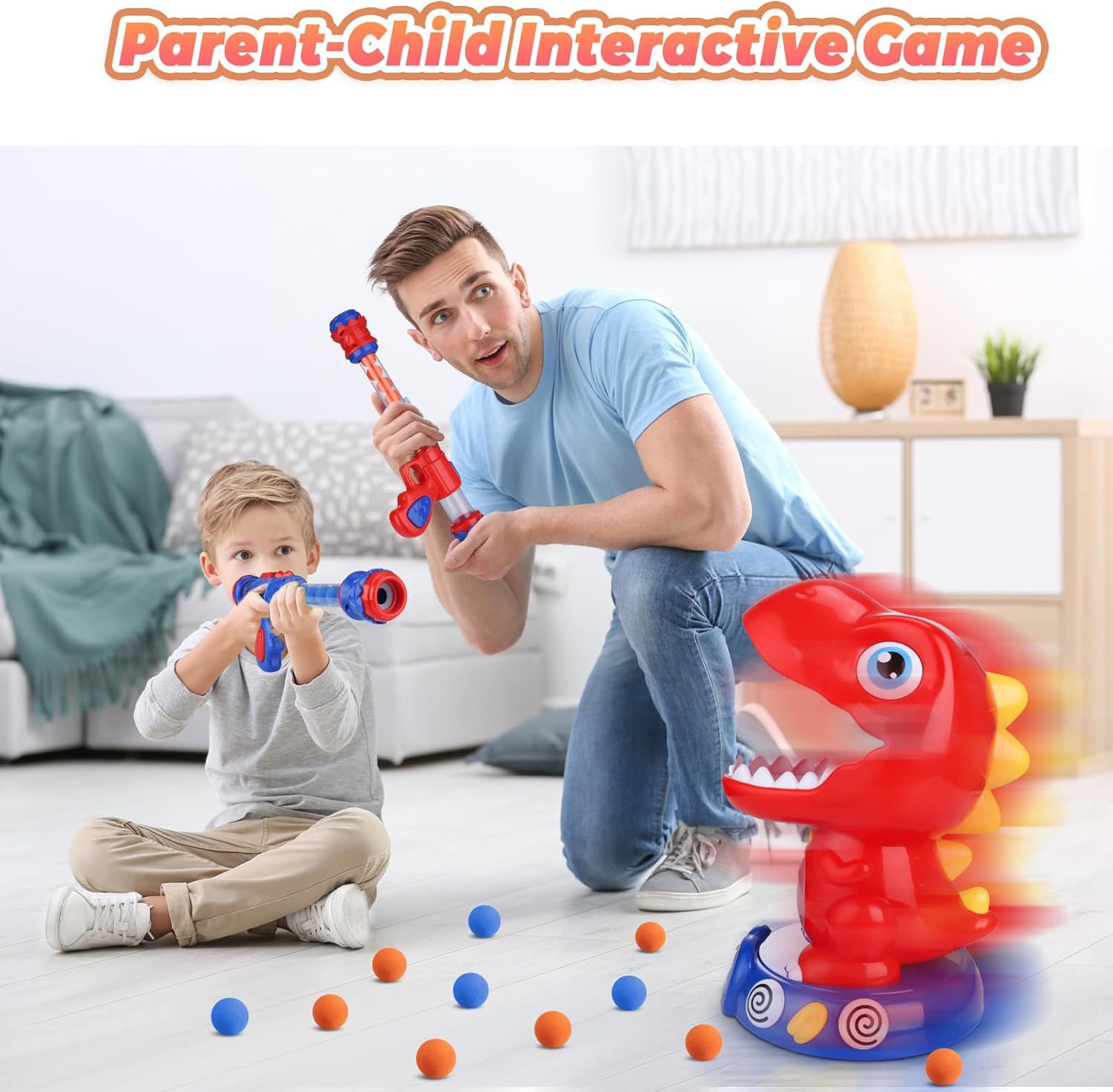 Movable Dinosaur Shooting Toys for 4 5 6 7 8 Year Old Boys Girls - Dinosaur Shooting Game with Score Record, Mist Spray, Light & Sound, Kids Christmas Birthday Gift - Image 6