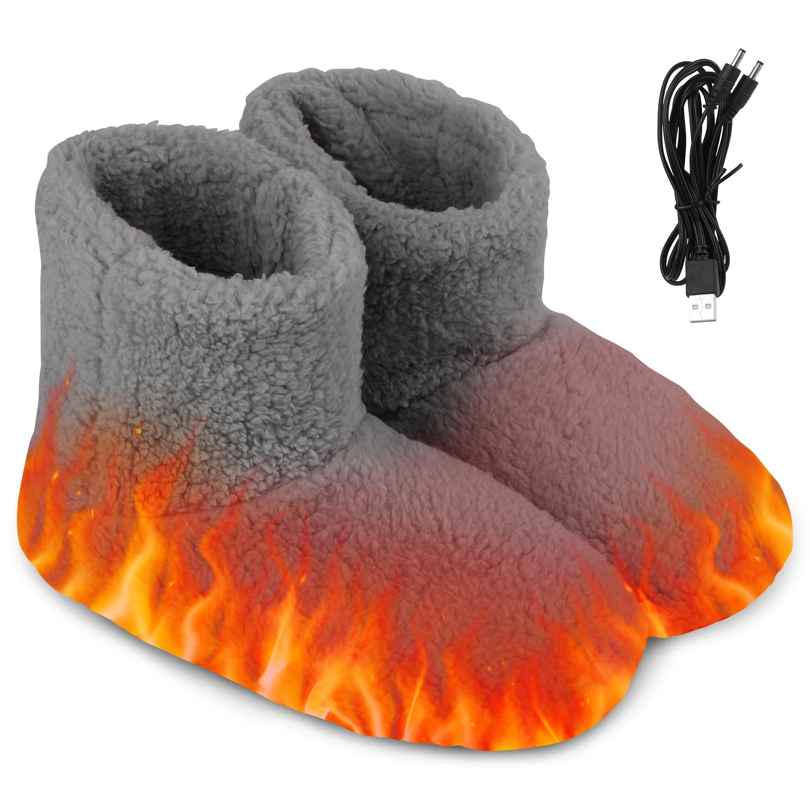 Calentador De Pies Electrico, Zapatillas Con Calefacción Eléctrica, Zapatillas De Calefacción Por USB, Calentadores De Pies Eléctricos, Zapatill Calefactables Para Adultos Interior Y Exterior (39-43)