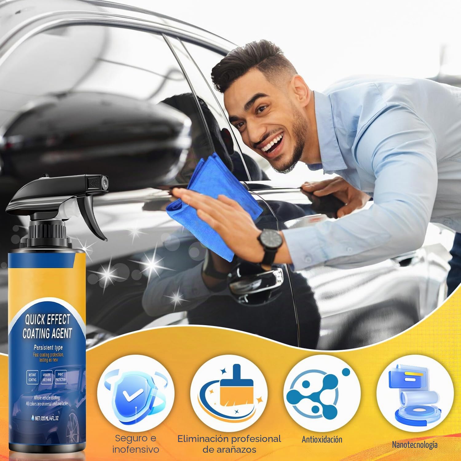 2 aerosoles para coche de Sopami, recubrimientos multifuncionales, aerosol de regeneración de alta protección para coche