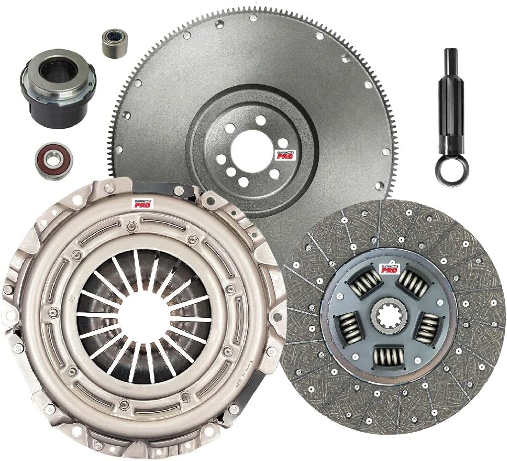 ClutchMaxPRO Heavy Duty OEM Clutch Kit with Flywheel Compatible with 1996-2001 Chevy Blazer S-10 C1500 K1500 GMC Jimmy Sonoma Savana 1500 Isuzu Hombre 4.3L (CP04153HDFW-CK)