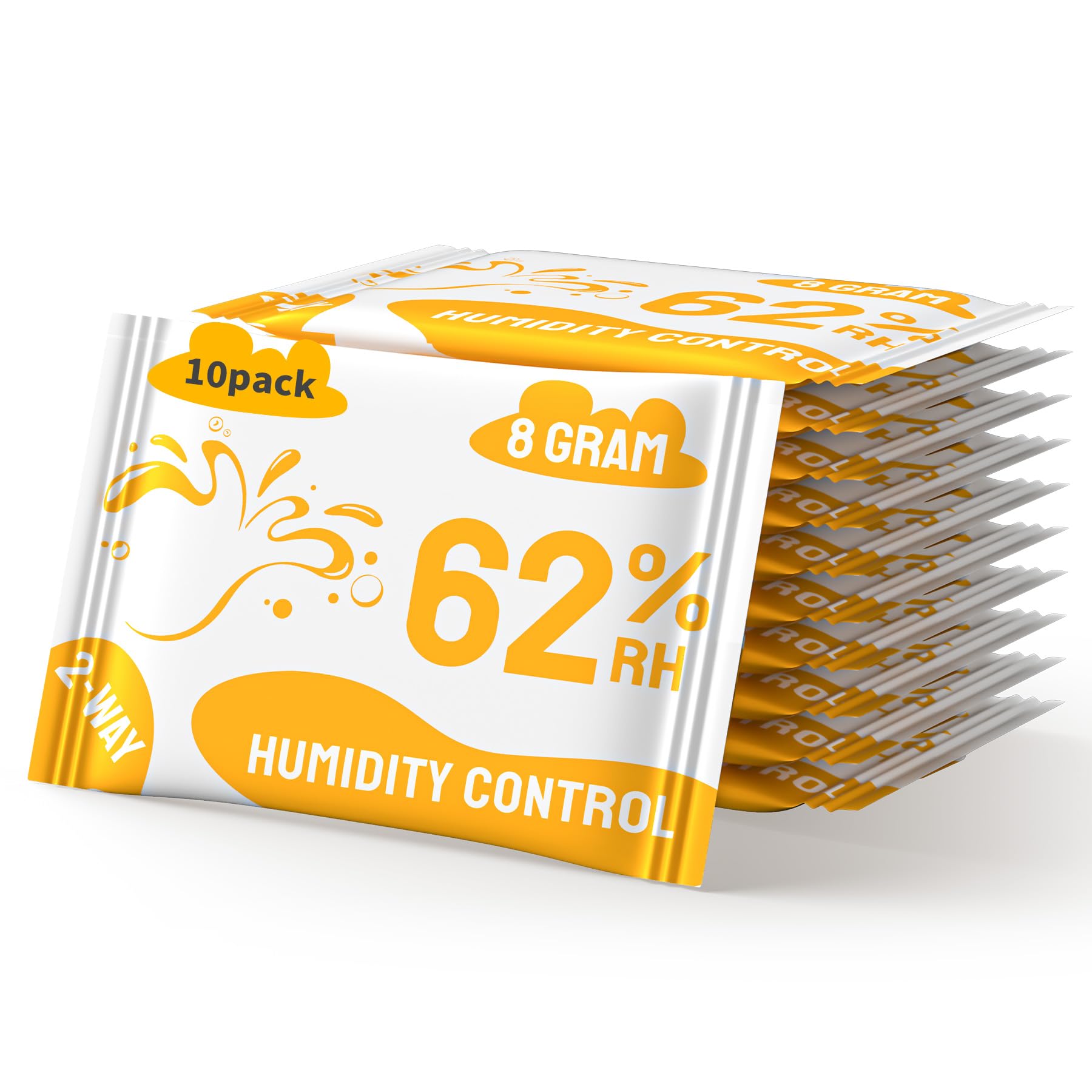 Control doble de la humedad 62% HR terpenos y protección del sabor, 8g regulador de humedad para almacenar hierbas protege hasta 28g - 10 piezas