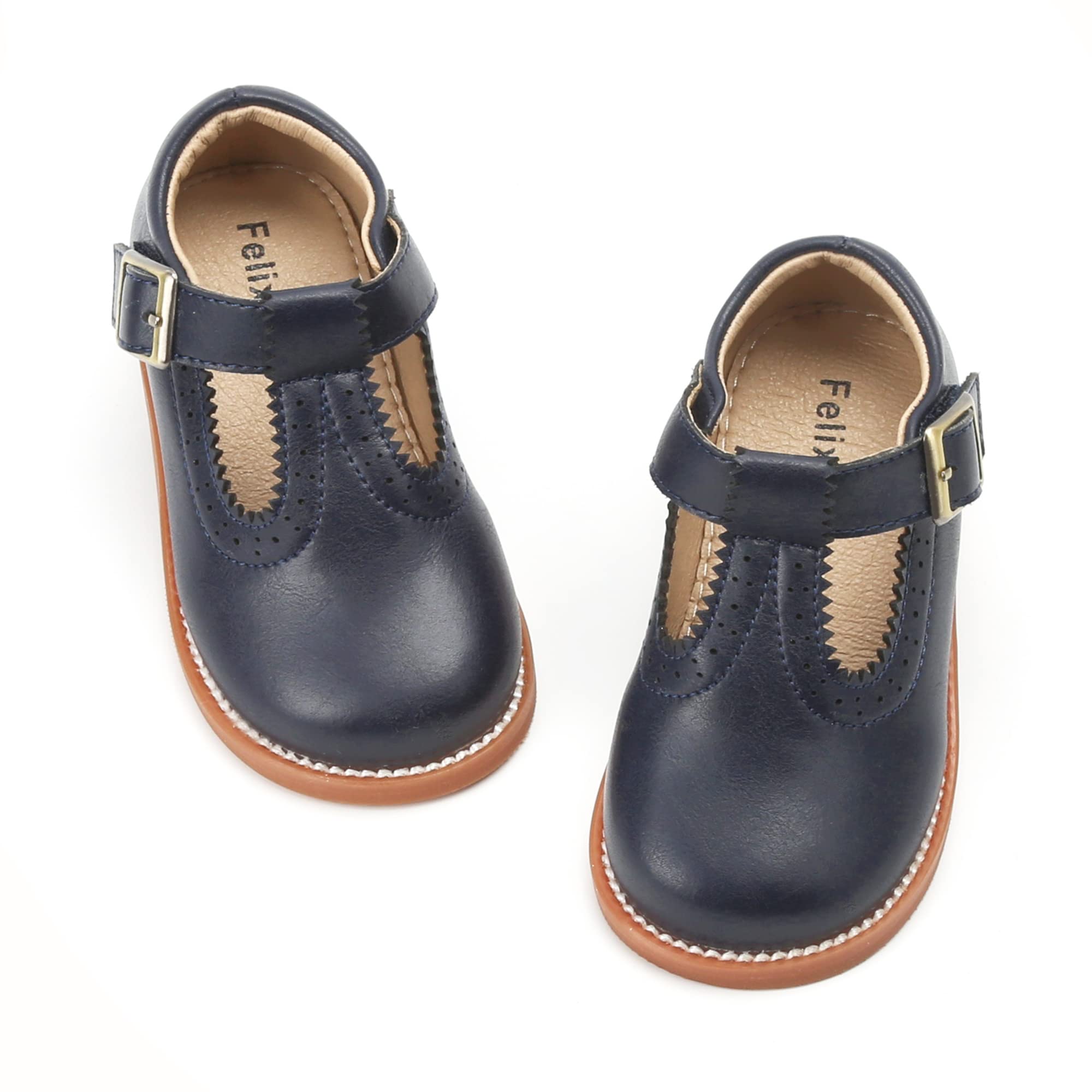 Felix & Flora Toddler Little Girl Navy Blue Mary Jane