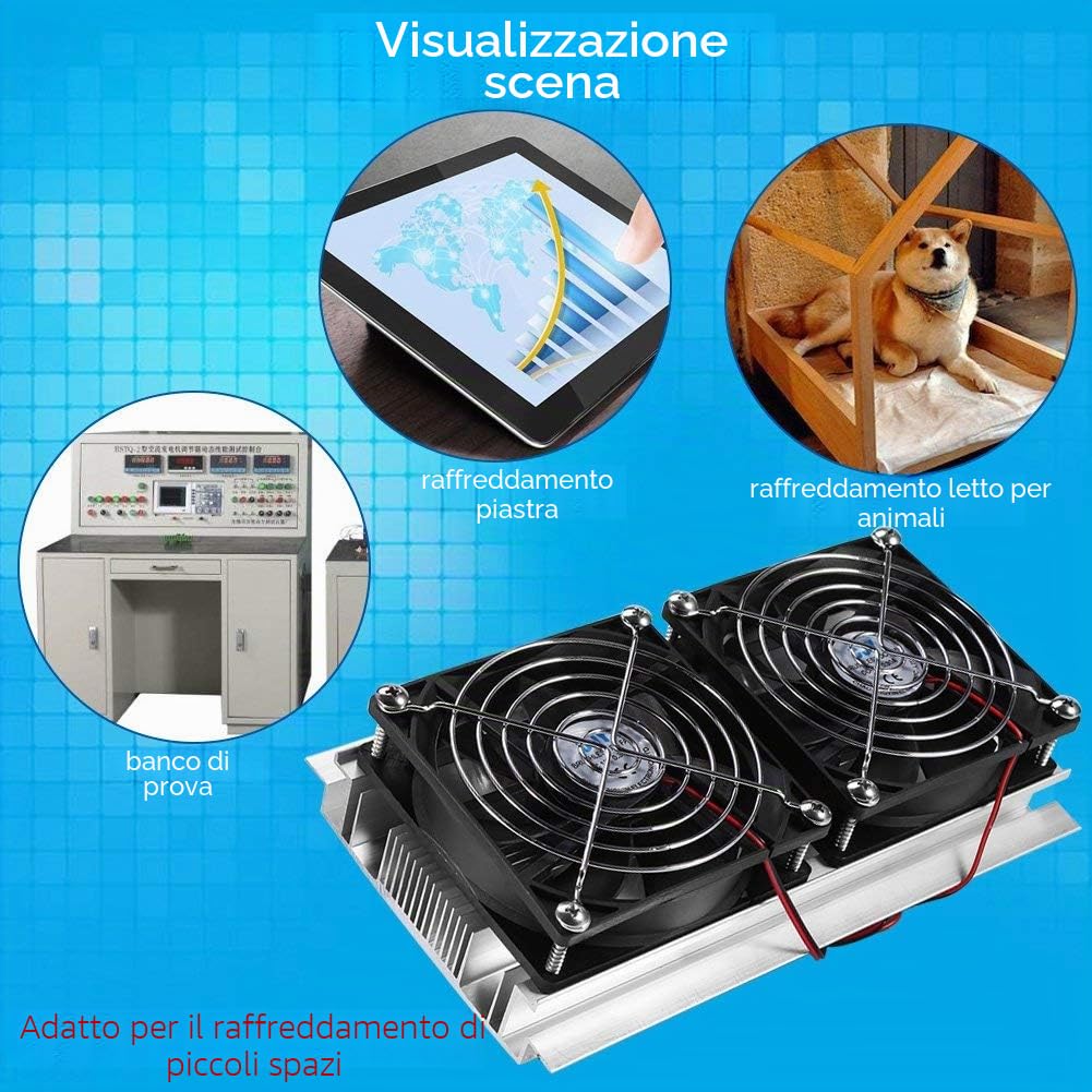 Modulo Peltier 12V 120W per Sistemi Refrigerazione Termoelettrica e Mini Frigo Dissipazione Calore