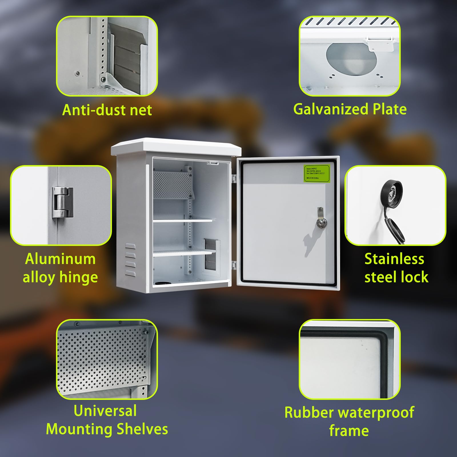 Metal Outdoor Enclosure Box - 12x16x10 Inches, Waterproof With Fan Vents, For Electronics & WiFi - View #7