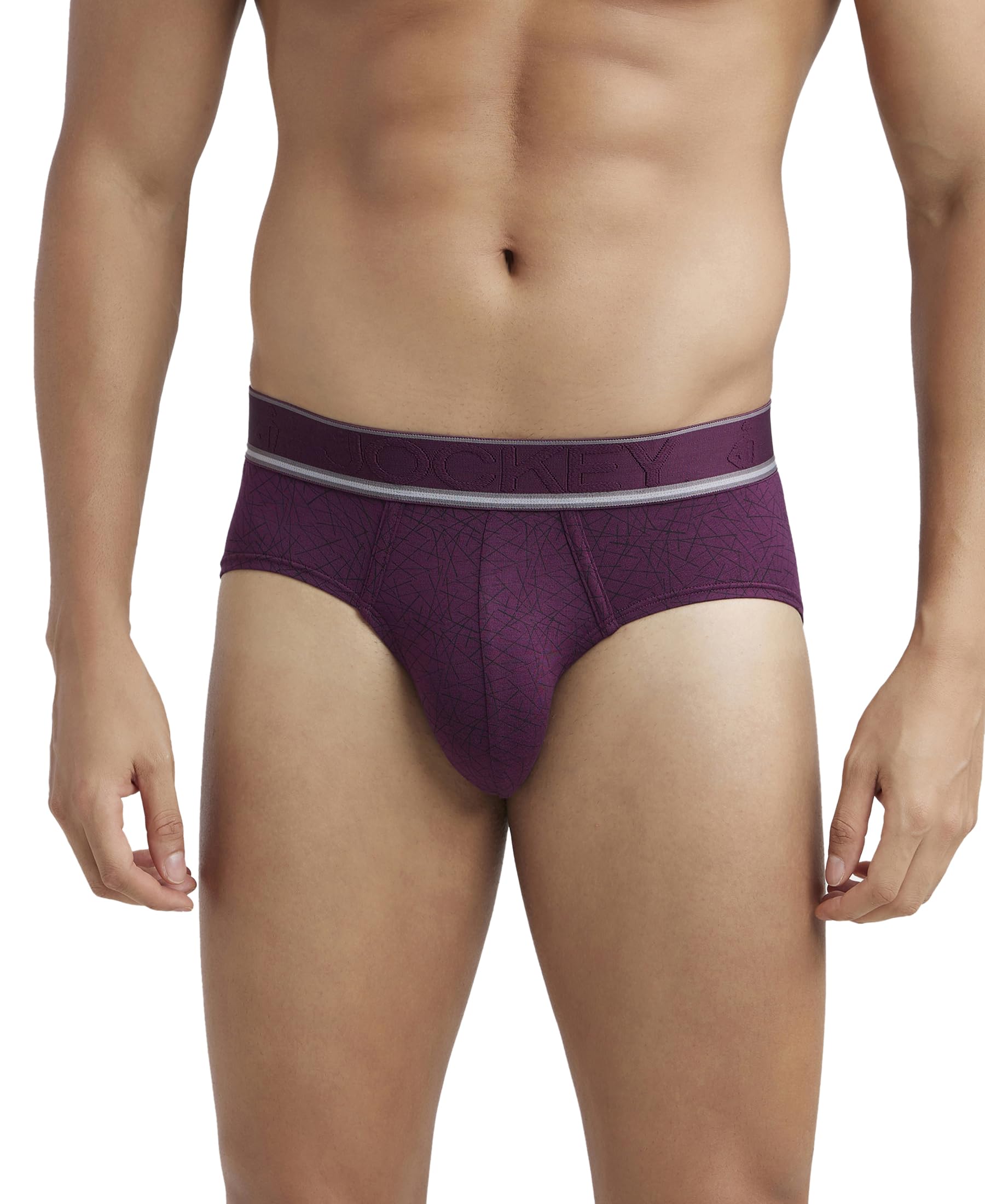 jockey HG29 Men's Tencel Micro Modal Elastane Stretch Printed Brief with Natural Stay Fresh Properties_Potent Purple_XL-picture-34