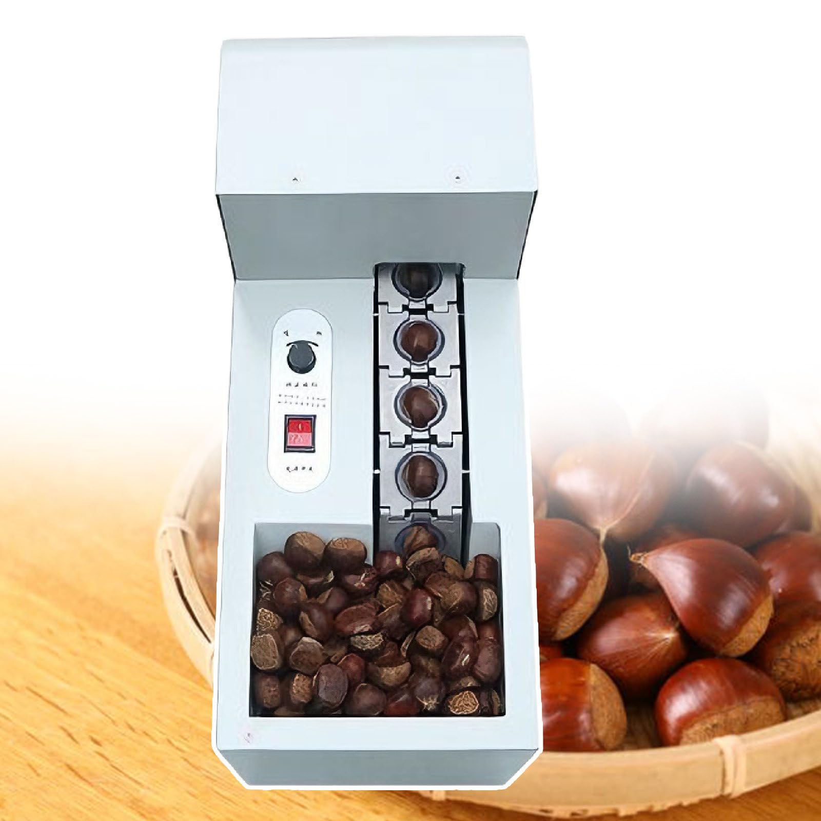 Automatyczna Maszyna Do Krojenia Kasztanów, Elektryczny Krakers 500/390 W, Z 2 Zestawami Foremek, Regulowanym Krojeniem 0,5-2,5 Mm, Wykonany Z Silikonu Spożywczego Singlechain