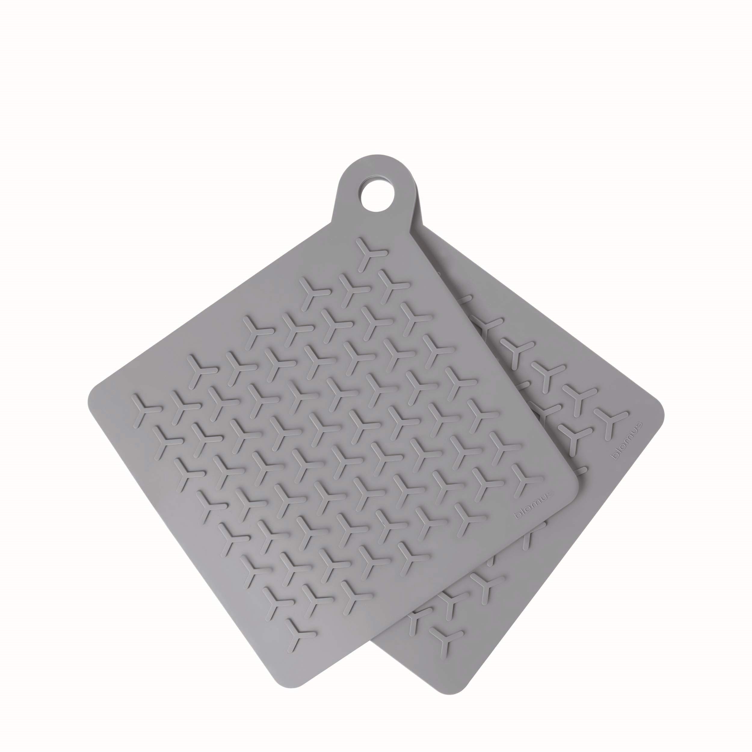 Sous-plat Blomus 64069 manique silicone gris pour cuisine et table moderne