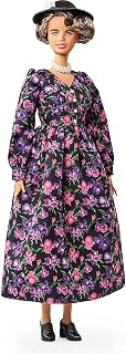 Barbie Inspiring Women Eleanor Roosevelt Doll (12-inch) Wearing Floral Dress, with Doll Stand & Certificate of Authenticity, Gift for Kids & Collectors
