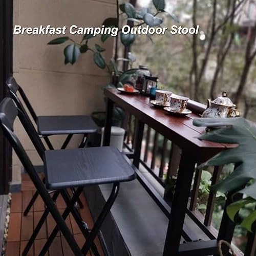 Miniatura 5 de Modern Taburete de bar plegable con altura de mostrador para adultos, silla alta plegable para desayuno, taburete cuadrado de fiesta de oficina,