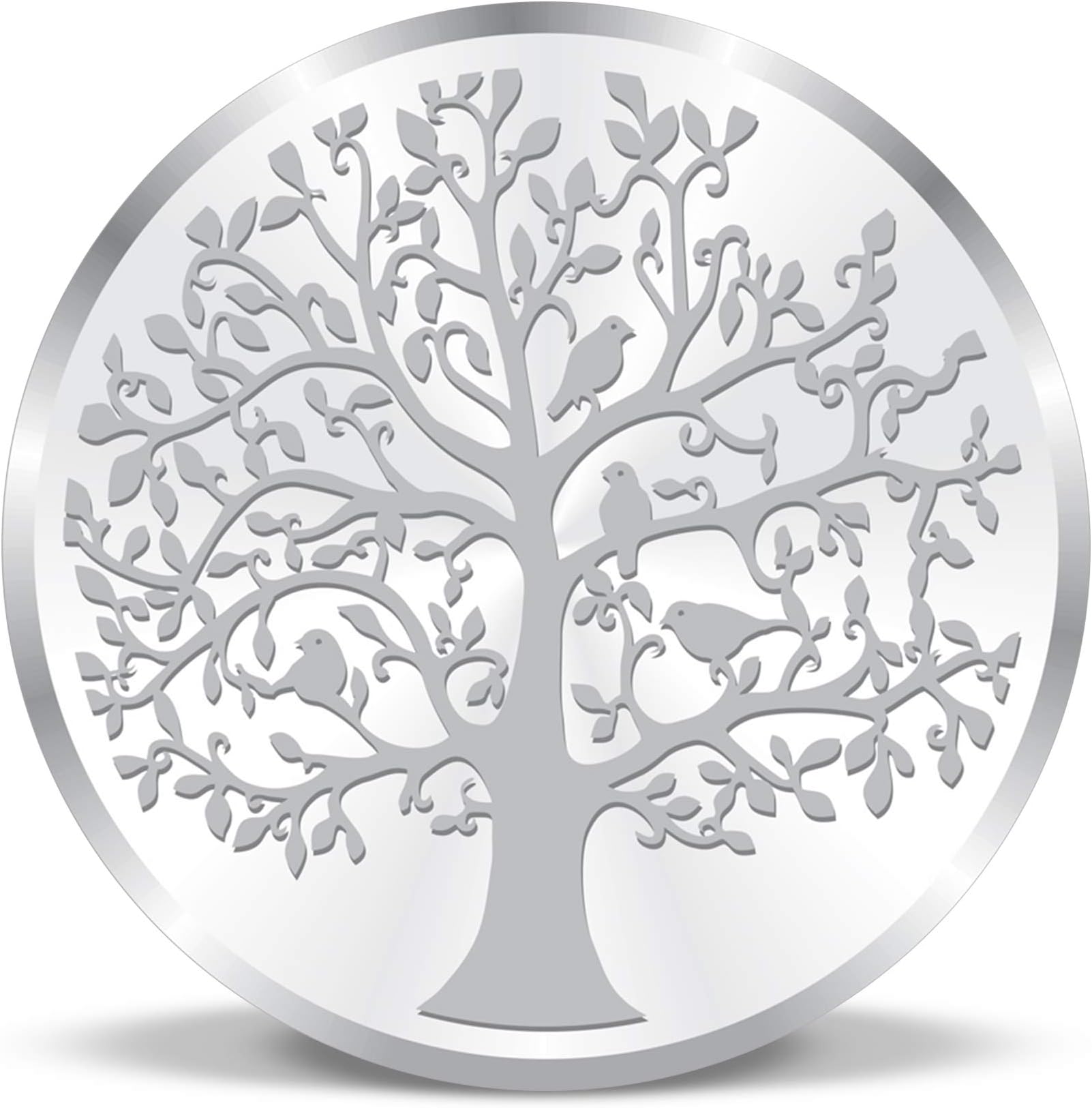 Precious Moments Silver Coin Banyan Tree | Lotus Plain | Colour Lotus with Gift Box BIS Hallmarked 999 Pure by ACPL